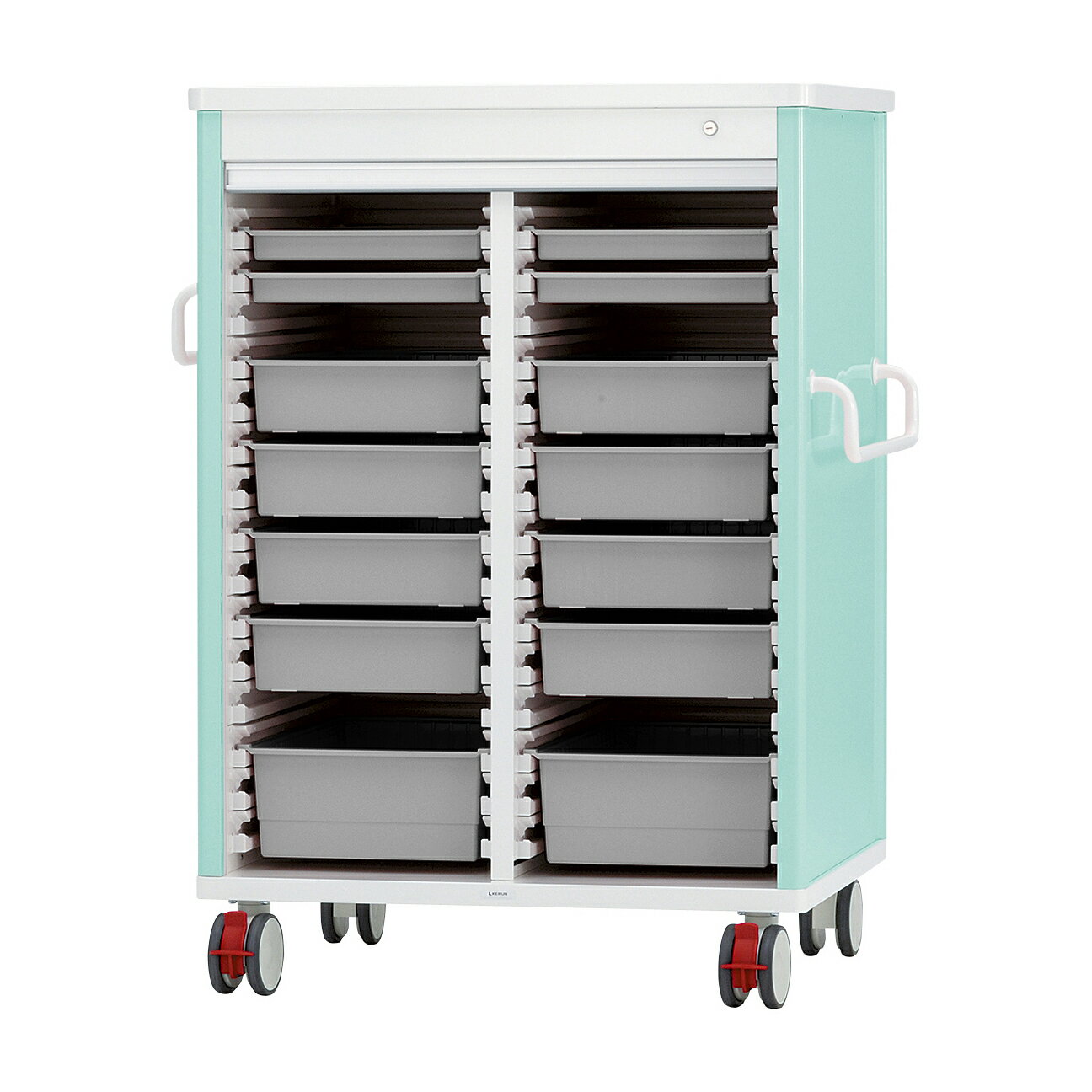 ★ポイント最大16倍★【送料無料】-テイスウカート（シャッター）ダブル KK-221-02SET(ライトグリン 品番 my24-5301-0101 1入り-【MY医科器機】JAN