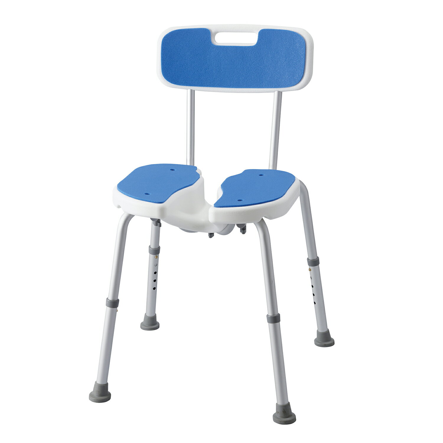 ★ポイント最大16倍★【送料無料】-シャワーベンチ（背付・U字）マット付 MY-1249(5064W) 品番 my24-6027..