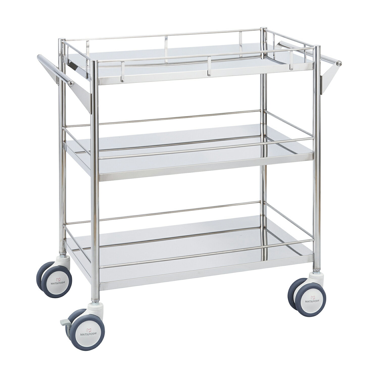 ★ポイント最大16倍★【送料無料】-マツヨシ抗菌ステンレス回診車 MY-IW235(750X450X800 品番 my24-6045-00-- 1入り-【MY医科器機】JAN 4535847020790