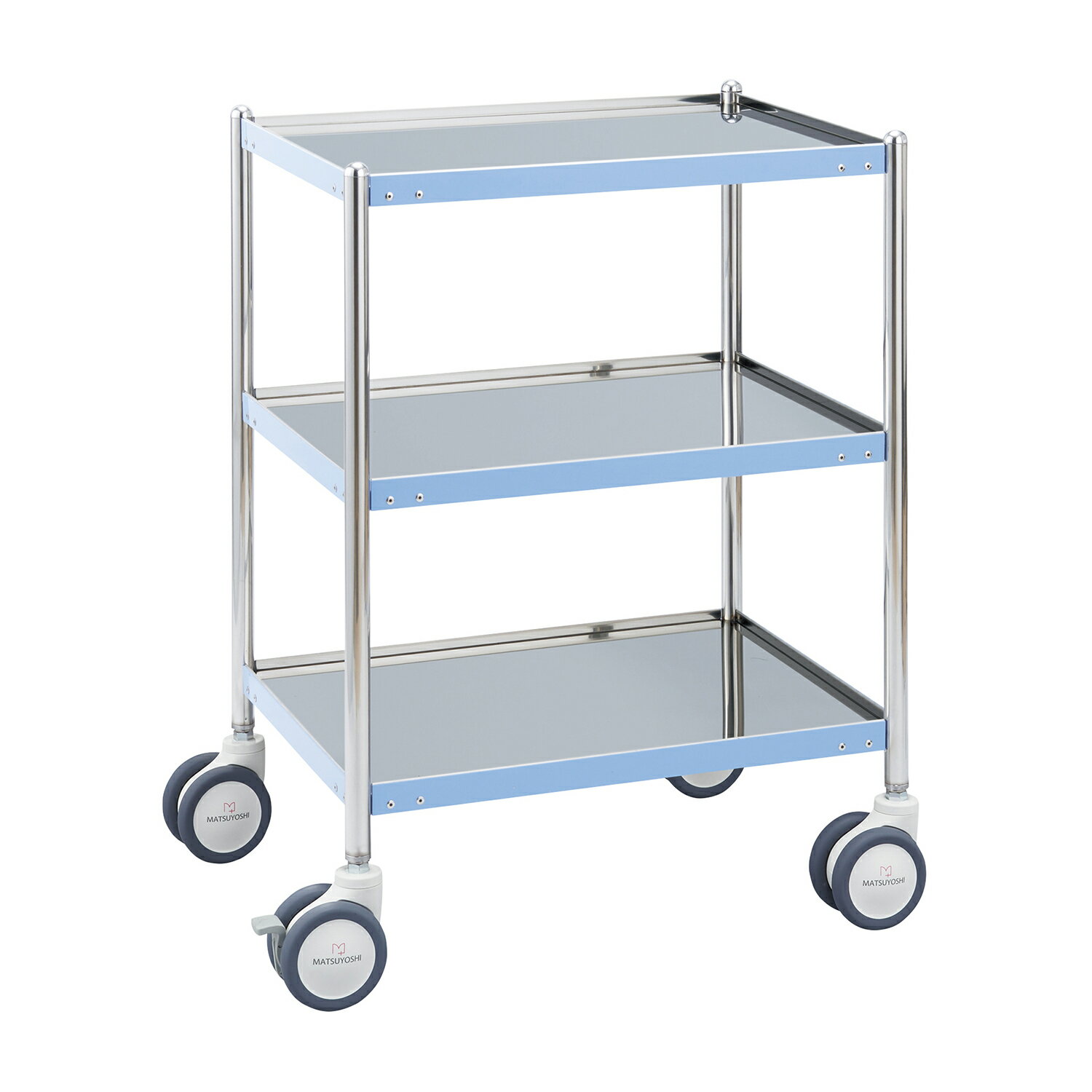 ★ポイント最大16倍★【送料無料】-マツヨシ　カラーライン器械台 MY-CL115B(ブルー) 品番 my24-6048-01-- 1入り-【MY医科器機】JAN 4535847020837