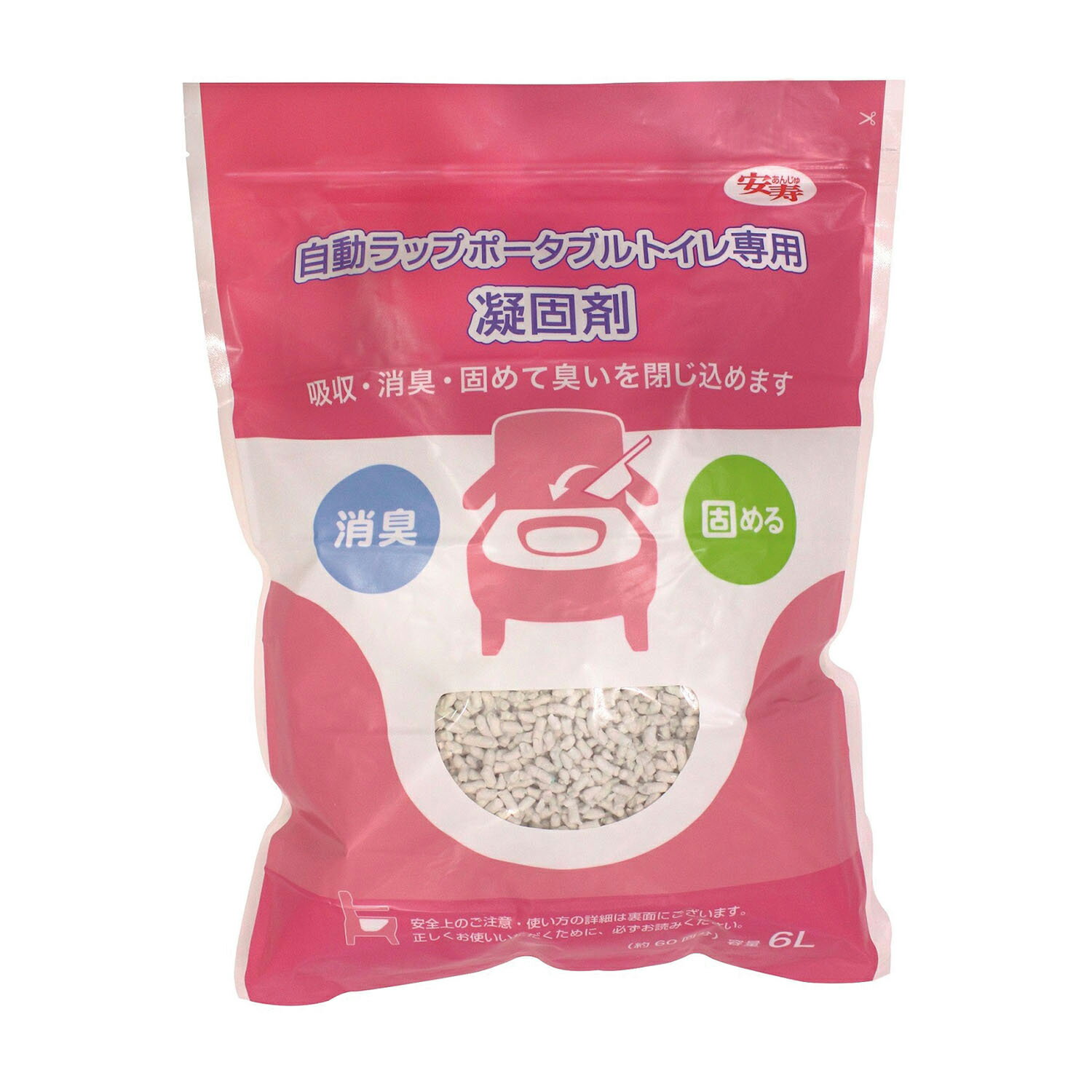 ★ポイント最大16倍★【全国配送可】-自動ラップポータブルトイレ用凝固剤 533-946(60カイブン) 品番 my2..