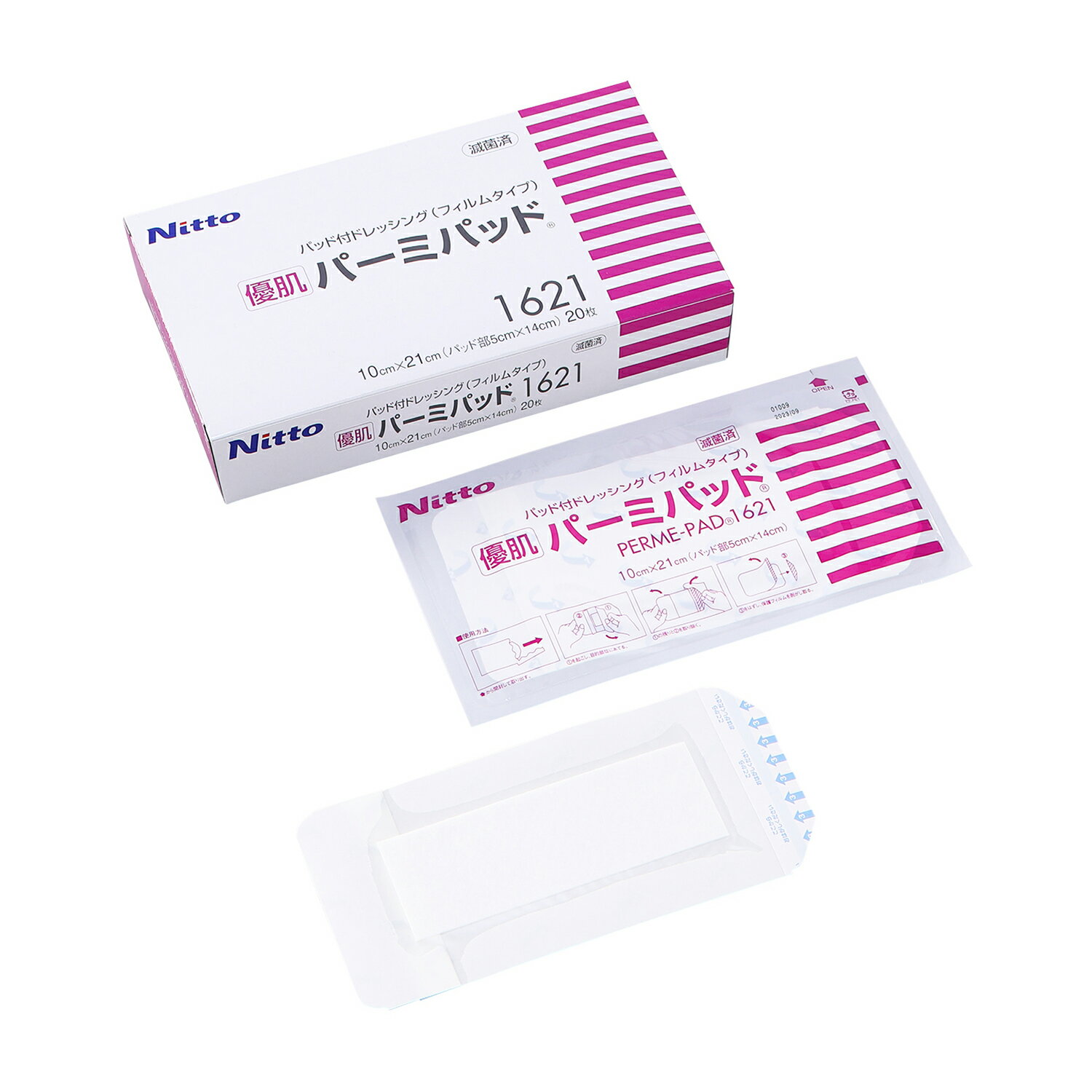 ★ポイント最大16倍★【送料無料】-優肌パーミパッド 1621(10X21CM)20マイ 品番 my24-6803-04-- 4入り-【MY医科器機】JAN 4976006711799