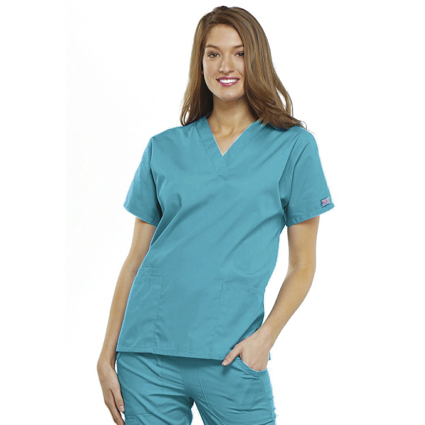 ★ポイント最大16倍★【全国配送可】-女性用無地スクラブ 4700TRQW(ターコイズ) 品番 my24-8126-0701 1入り-【MY医科器機】JAN 0724841182892
