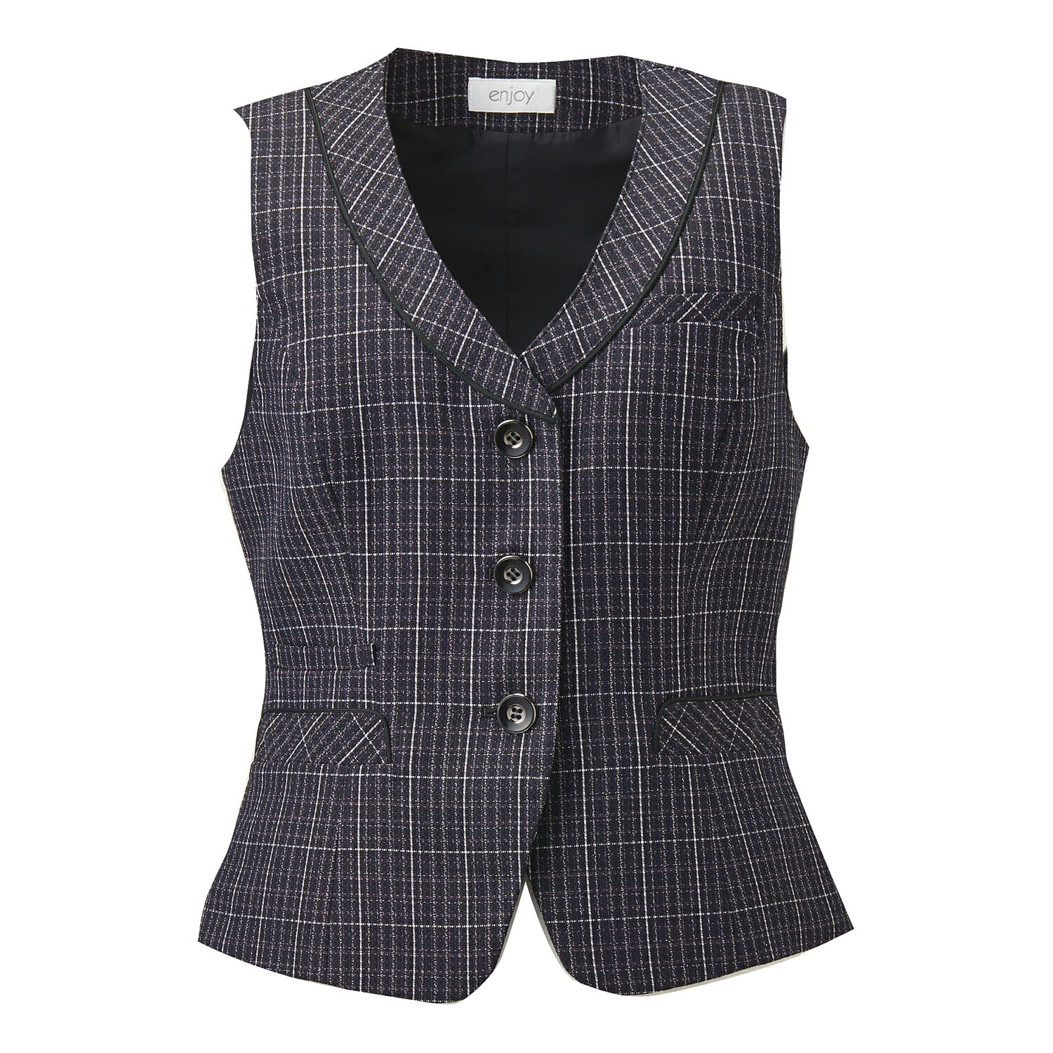 ★ポイント最大16倍★【送料無料】-ベスト EAV483(ネイビーチェック) 品番 my24-8163-0001 1入り-【MY医科器機】JAN 4548127075861