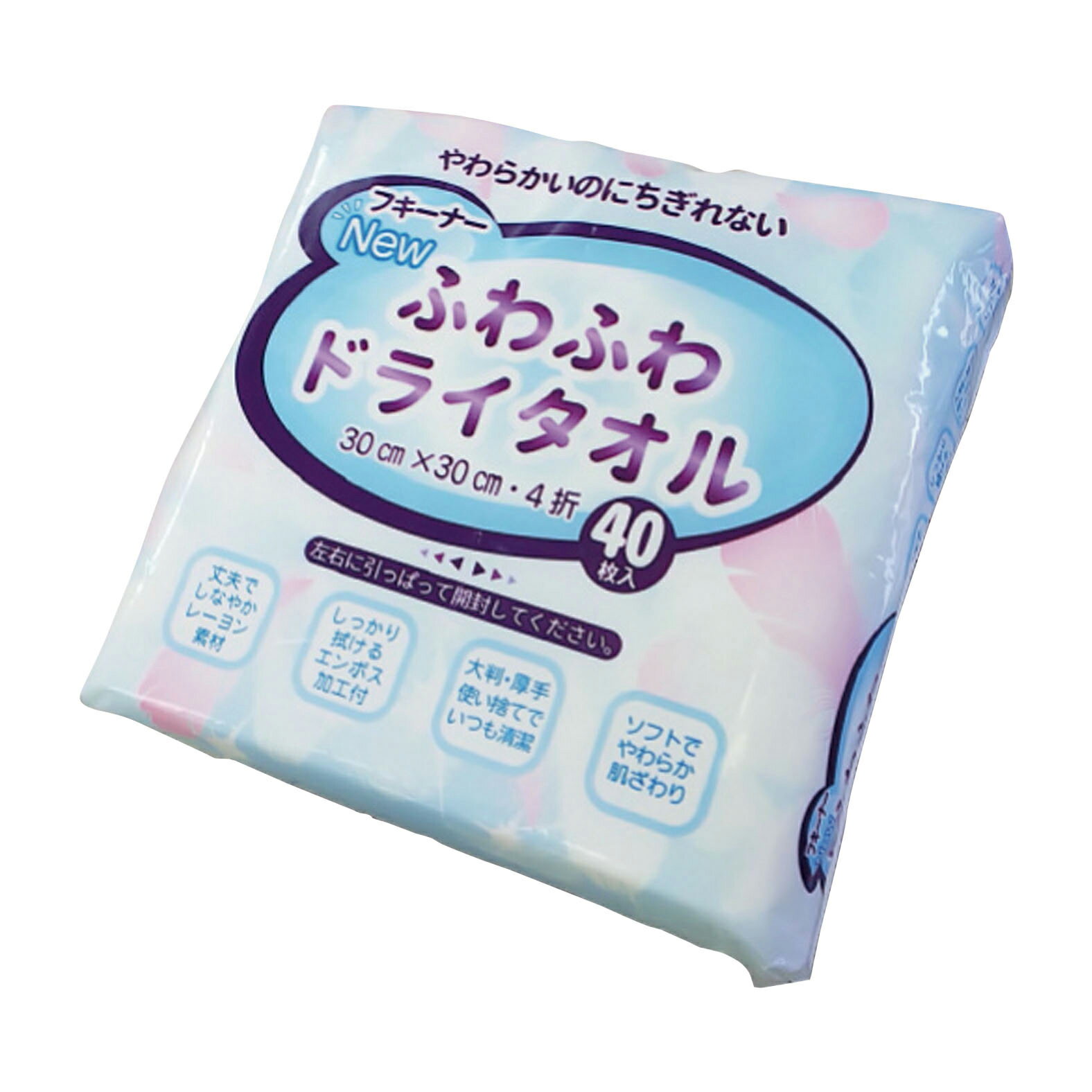 ★ポイント最大16倍★【送料無料】-フキーナーふわふわドライタオル 40マイX24パック(30X30CM) 品番 my24-8704-02-- 1入り-【MY医科器機】JAN 4964727002203