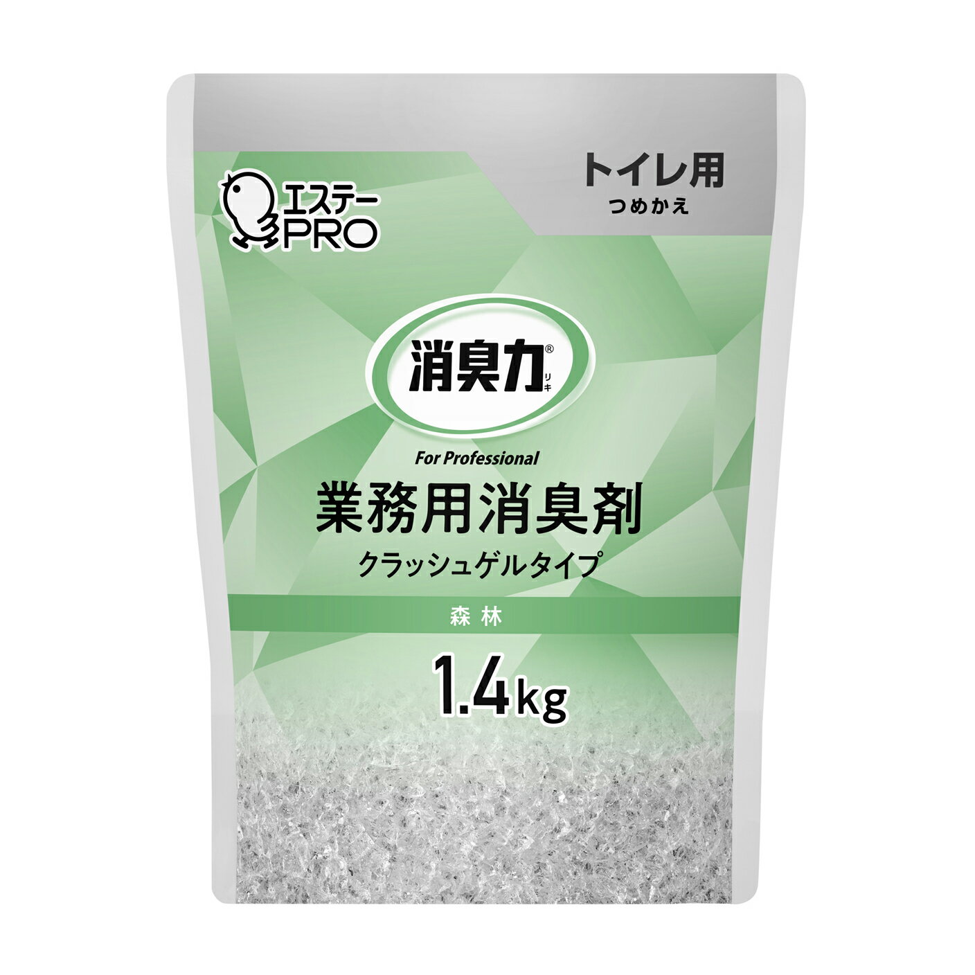 ★ポイント最大16倍★【全国配送可】-消臭力（業務用）クラッシュゲルトイレ 1.4KG(ツメカエ)シンリン 品..