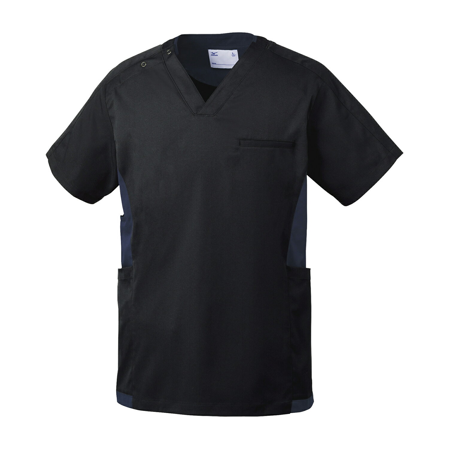 ★ポイント最大16倍★【全国配送可】-スクラブ（男女兼用） MZ-0181-C10(ブラック) 品番 my25-2518-0202 1入り-【MY医科器機】JAN 4941170353373