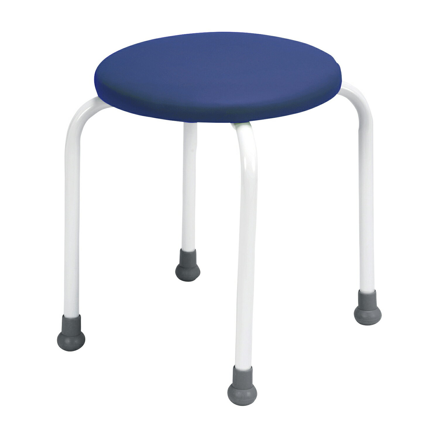 ★ポイント最大16倍★【全国配送可】-丸椅子　ポルカII（背なし） 700-7317(ネイビー) 品番 my25-3013-06-- 1入り-【MY医科器機】JAN 4571347224023