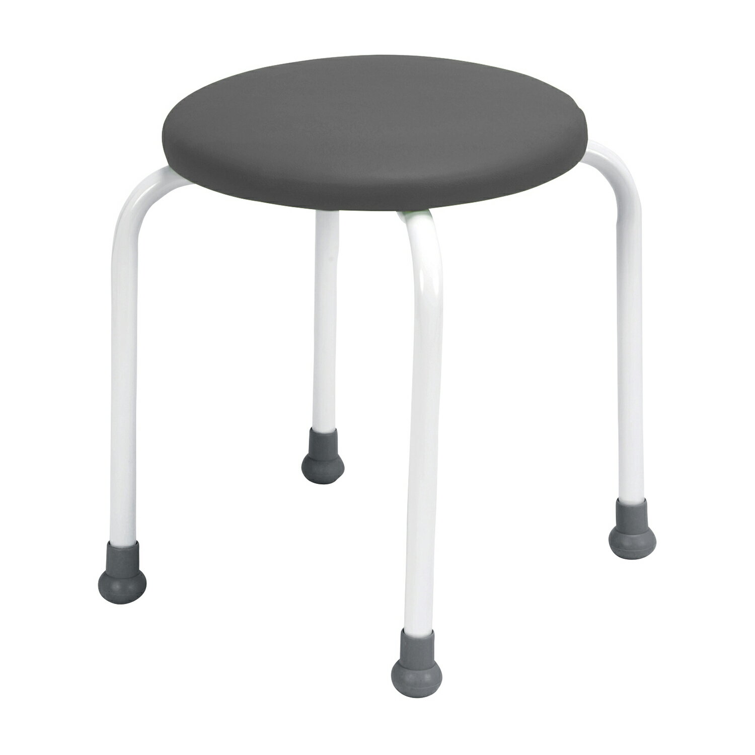 ★ポイント最大16倍★【全国配送可】-丸椅子　ポルカII（背なし） 700-7320(ダークグレー) 品番 my25-3013-09-- 1入り-【MY医科器機】JAN 4571347224054