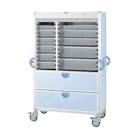 ★ポイント最大16倍★【送料無料】-材料搬送カート（内視鏡カート） C64-LAS15202B(ブルー) 品番 my25-3741-0103 1入り-【MY医科器機】JAN 4948349744062