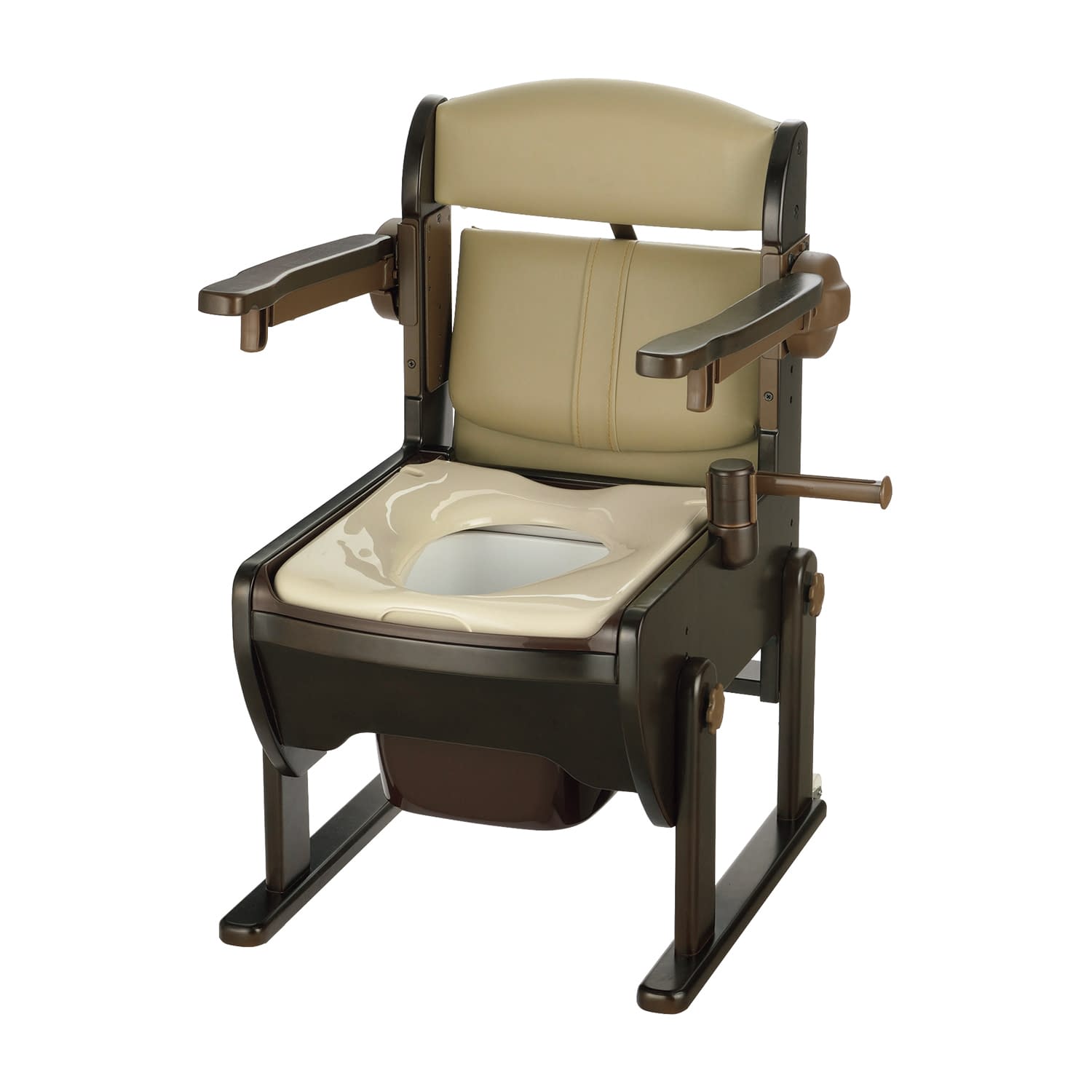 ★ポイント最大16倍★【送料無料】-木製きらく　片付け簡単トイレN 140060(フツウベンザ) 品番 my25-4679-00-- 1入り-【MY医科器機】JAN 4945680400602