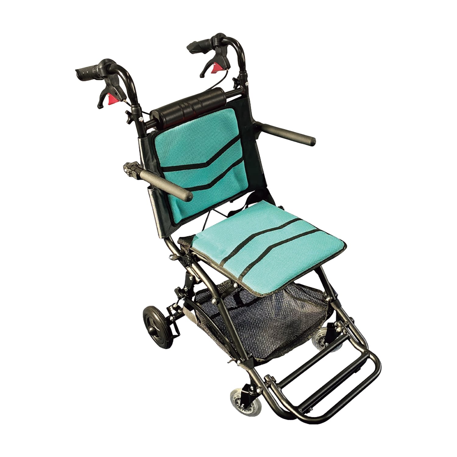 ★ポイント最大16倍★【送料無料】-車いすナイスウェイ10介助式・アルミ PHW9003L_GREEN(グリーン 品番 m..