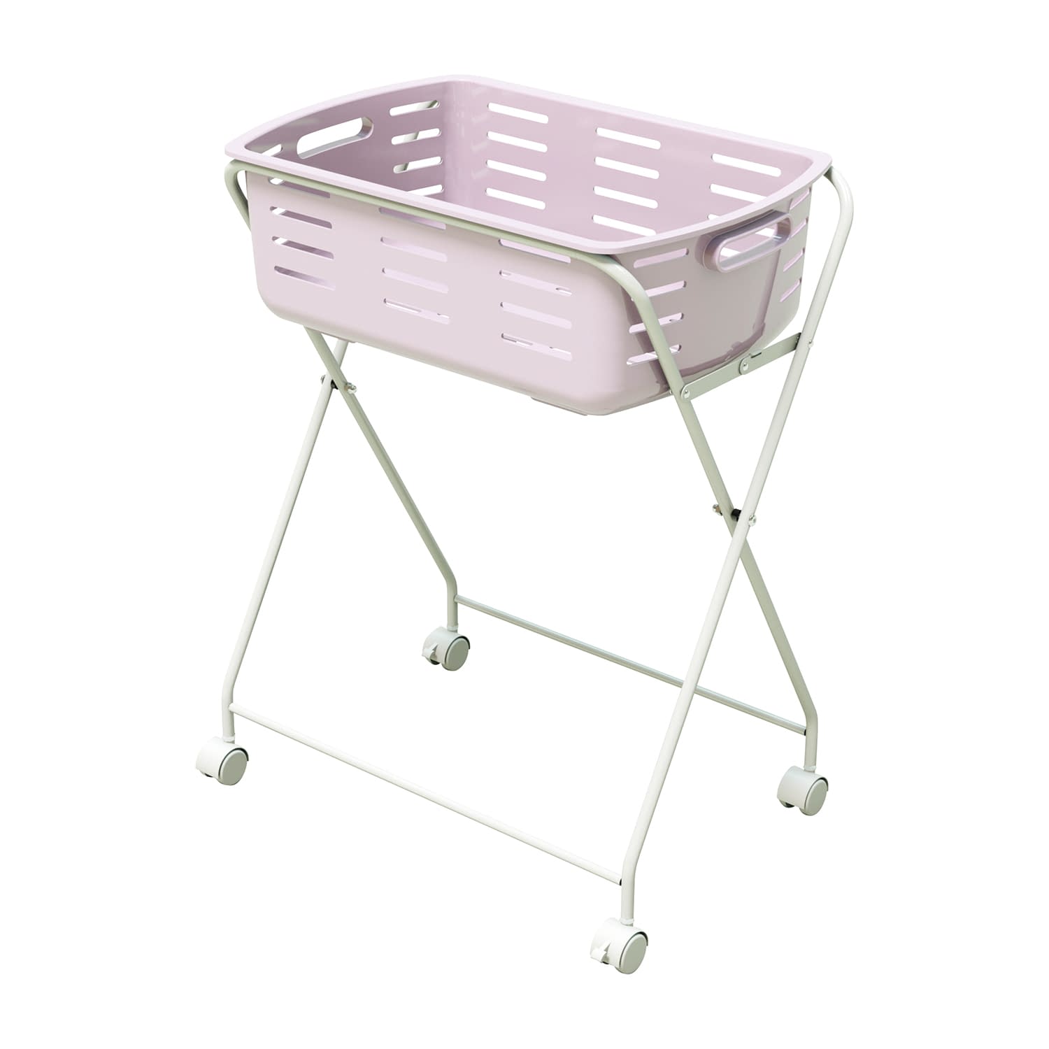 ★ポイント最大16倍★【全国配送可】-樹脂かごタイプ脱衣ワゴン（折畳タイプ YS-L7(フレームノミ) 品番 m..