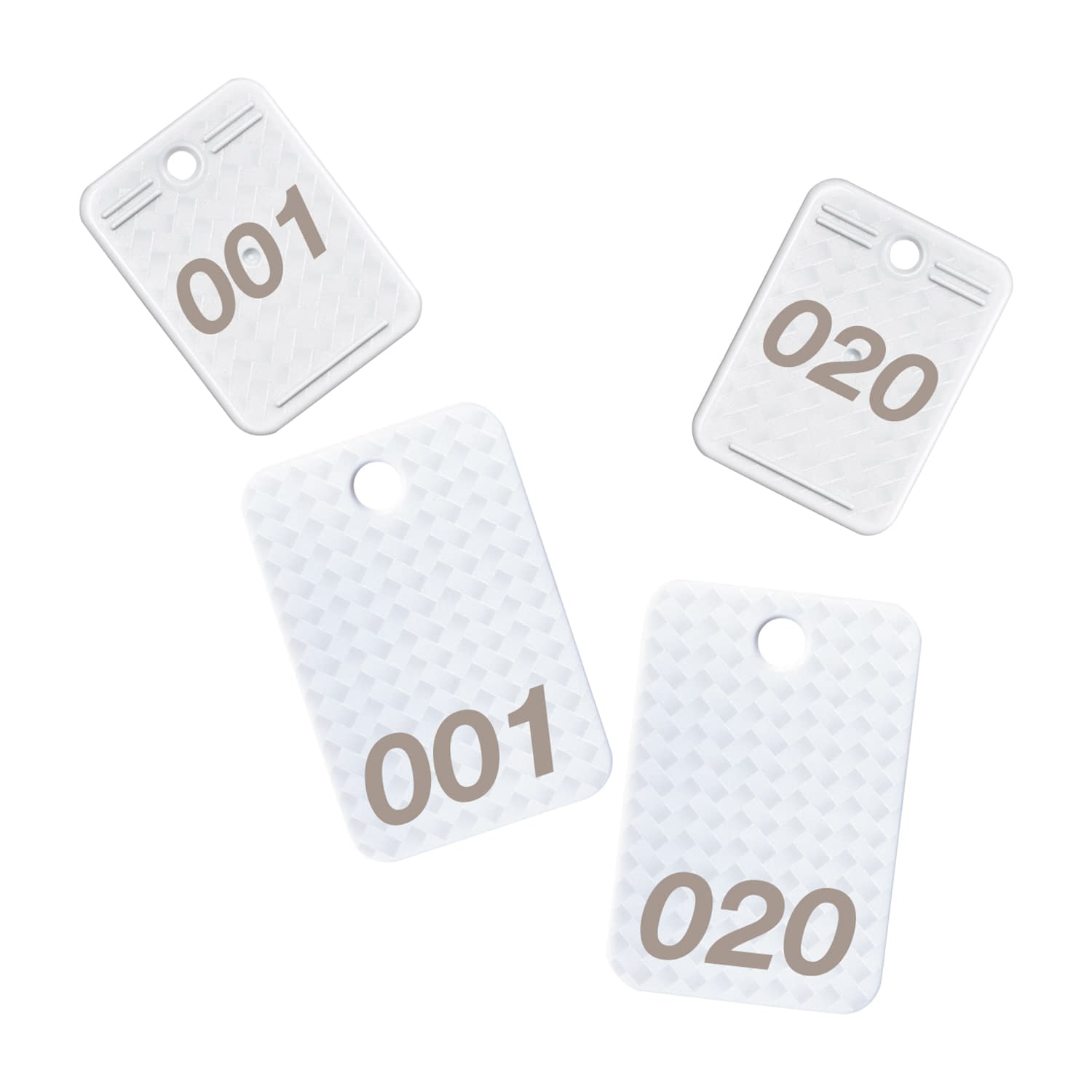 ★ポイント最大16倍★【全国配送可】-クロークチケット（クリップ・番号札） BF-160-WH(ホワイト)20クミ 品番 my25-7399-01-- 1入り-【MY医科器機】JAN 4970115565588