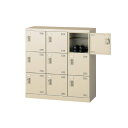 ★ポイント最大16倍★【通販限定価格】-SLB-M9-N2 (南京錠) 3列3段9人用シューズボックス 【コード45617】 下駄箱 スチール 新品 完成品 日...