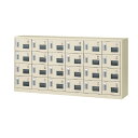 ★ポイント最大16倍★【通販限定価格】-SLC-24YW-N2 (南京錠) 横型 窓付き 6列4段24人用シューズボックス 【コード47487】 下駄箱 スチー...
