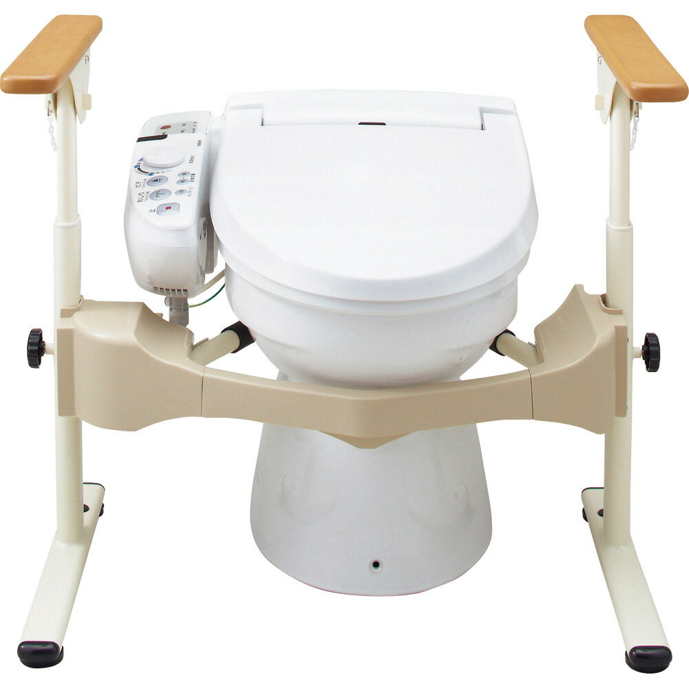 【病院専用商品】 洋式トイレ用フレームSUSはねあげR2 プラ製ひじ掛　アロン化成 品番 533-068 D21572 JAN 4970210847015 ・ステンレスパイプを使うことで錆びにくくなりました。・立ち座りに配慮した製品形状です。・専用スペーサー（別売）を取り付けることにより、幅広の温水洗浄便座操作盤付のトイレに対応します。 ●サイズ／幅66（足部幅64）×奥行55×高さ55〜70cm、ひじ掛け内寸：53cm●重さ／約10kg●材質／ラバーウッド無垢材、ポリプロピレン、ポリエチレン、ステンレス、合成ゴム●耐荷重／100kg●取り付け便器対応幅／14〜40cm●生産国／日本★洋式トイレ用フレームSUS-はねあげR-2専用スペーサー（533-071）税抜￥6,500もございます。※トイレは別売りです。 callme コールミー コール・ミー 明日 楽 介護用品　福祉用具　医療　介護　施設　病院 免税 TAXFREE DUTY 爆買 月島堂 tukishima 新品 お買い得 限定 送料無料 送料込み 送料込 通販 通信販売 人気 ランキング 楽天 楽天市場 ネットショッピング 会社 会社用 プロ 業務用 仕事用 学校 小学校 中学校 高校 高等学校 専門学校 大学 大学院 オフィス 事務所 店舗 インボイス対応 適格請求書発行事業者★月島堂はインボイス対応済！インボイスのご請求書、領収書をご発行可能です。★業界最安値に挑戦！専門店ならではの納得価格。★創業25年の信頼と実績！★多くのお客様に選ばれ、累積受注件数35000件突破！★月島堂は90％以上のお客様にご納得いただいております。★お気軽にお見積もりご依頼下さい