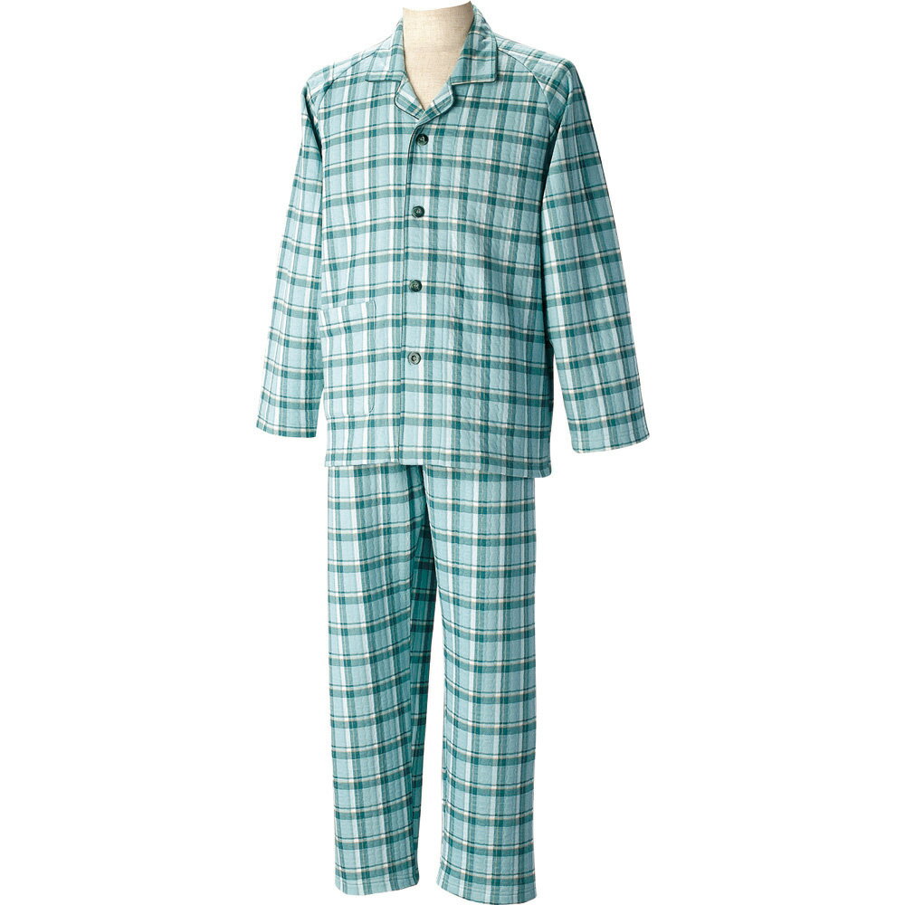 【病院専用商品】 紳士用長袖パジャマ(秋冬用) L グリーン　グンゼ 品番 SB2747 C1342045 JAN 4548366210757 ・見た目は普通のパジャマで、着たり脱いだりが簡単で衛生面にも配慮しています。・ワンタッチテープで、着たり脱いだりが簡単です。・ゆったり脇下で動きやすく、着たり脱いだりも楽です。・ズボンのウエストゴム部分のボタンホール位置を変えることで、ウエストサイズを調整することができます。 ●適応身長目安／M：165〜175cm、L：175〜185cm、LL：175〜185cm●胸囲目安／M：88〜96cm、L：96〜104cm、LL：104〜112cm●素材／綿85％、ポリエステル15％、リバーコットキルト●制菌加工 callme コールミー コール・ミー 明日 楽 介護用品　福祉用具　医療　介護　施設　病院 免税 TAXFREE DUTY 爆買 月島堂 tukishima 新品 お買い得 限定 送料無料 送料込み 送料込 通販 通信販売 人気 ランキング 楽天 楽天市場 ネットショッピング 会社 会社用 プロ 業務用 仕事用 学校 小学校 中学校 高校 高等学校 専門学校 大学 大学院 オフィス 事務所 店舗 インボイス対応 適格請求書発行事業者★月島堂はインボイス対応済！インボイスのご請求書、領収書をご発行可能です。★業界最安値に挑戦！専門店ならではの納得価格。★創業25年の信頼と実績！★多くのお客様に選ばれ、累積受注件数35000件突破！★月島堂は90％以上のお客様にご納得いただいております。★お気軽にお見積もりご依頼下さい