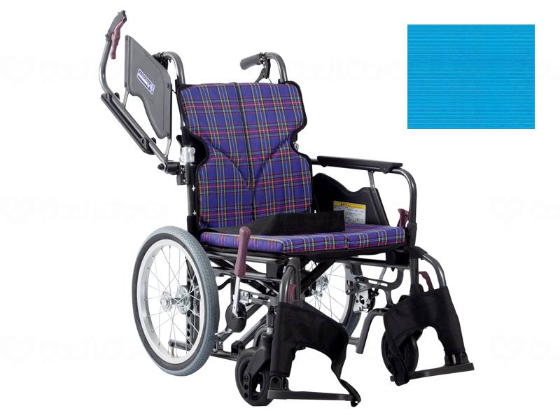 ★ポイント最大16倍★【全国配送可】-モダンCstyle 介助用 16インチ中・高床/ライトブルー（NO.83）/座幅38-前座47cm ●取寄品 カワムラサイクル KMD-C16-38-SH　JAN 4514133507139 00160000294 -【W介護用品】