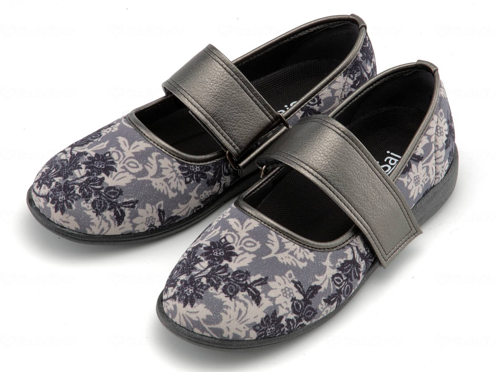 ★7/19-26 P最大27倍★【全国配送可】-SaiSai　フラワープリント　W941/クラシックブラック/23.0 マリアンヌ W941　JAN 4534378227975 -【W介護用品】