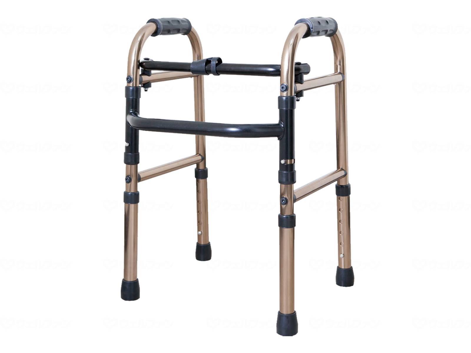 ★ポイント最大16倍★【全国配送可】-折りたたみ式歩行器　ミニタイプ/ブロンズ/- ●取寄品 アクションジャパン C2021SS　JAN 4560184163411 00428-000033 -【W介護用品】