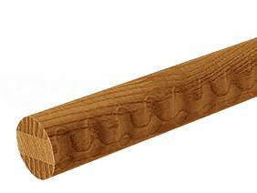 ★ポイント最大16倍★【全国配送可】-φ35アッシュ丸棒　ディンプル付　BD-114/Mブラウン/4m ●取寄品 マツ六 BD-114-040-0910　JAN 4976415932754 -【W介護用品】