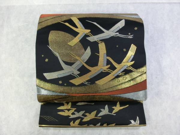 【送料無料】**となみ織物◇大場松魚 袋帯◇(展示品)**15903**絹他 【1】人間国宝