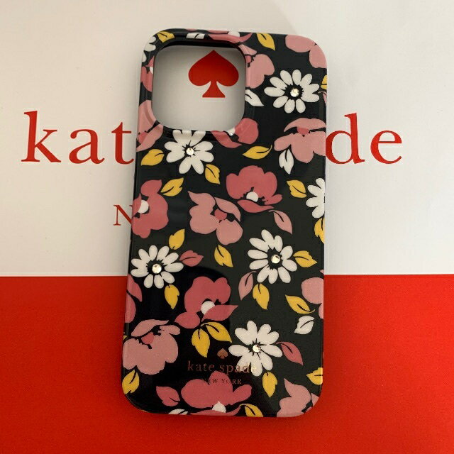 ケイトスペード　Kate spade　アイフォン ケース jeweled road floral iPhone Case 13Pro ジュエル　 代引き不可【あす楽対応】