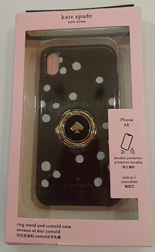 ケイトスペード　Kate spade　アイフォン ケース Ring Stand Polka Dots Resin iPhone Case XR 代引き不可【あす楽対応】