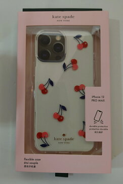 ケイトスペード　Kate spade　アイフォン ケース jeweled dancing cherry iPhone Case　 12Pro Max　チェリー柄 代引き不可【あす楽対応】