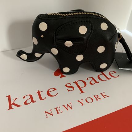 ケイトスペード kate spade　幸せを運ぶ立体的　ゾウさんのコインケース　Ellie 3d Polka Dot Smooth Leather Coin Purse