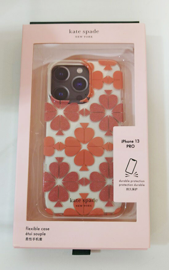 Rakuten - ★ケイトスペード　Kate spade　アイフォン ケース トーナル スペード フラワー アイフォン ケース　iPhone 13pro 　ピンク系　代引き不可