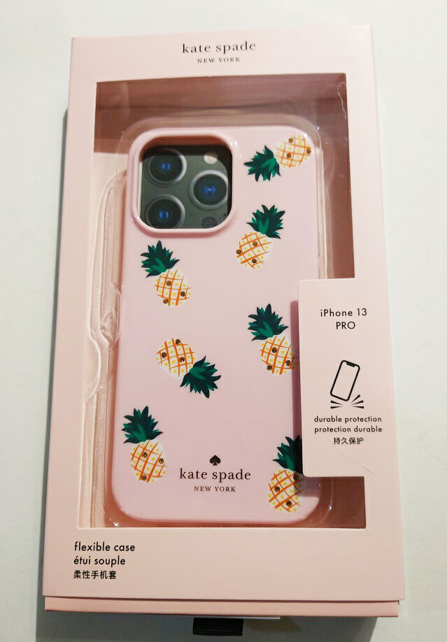 Rakuten - ★ケイトスペード　Kate spade　アイフォン ケース パイナップル 13 pro ケース iPhone Case 13 Pro ピンク系 代引き不可
