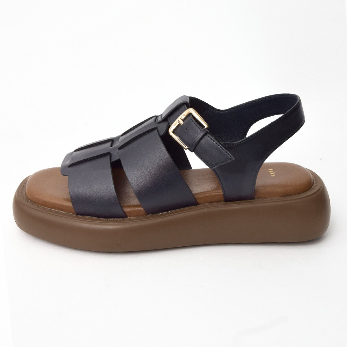 GIORGIO ARMANI 牛革グルカサンダル　サイズ10 ネイビー新品タグ付 GIORGIO ARMANI 牛革グルカサンダル サイズ10 ネイビー新品タグ