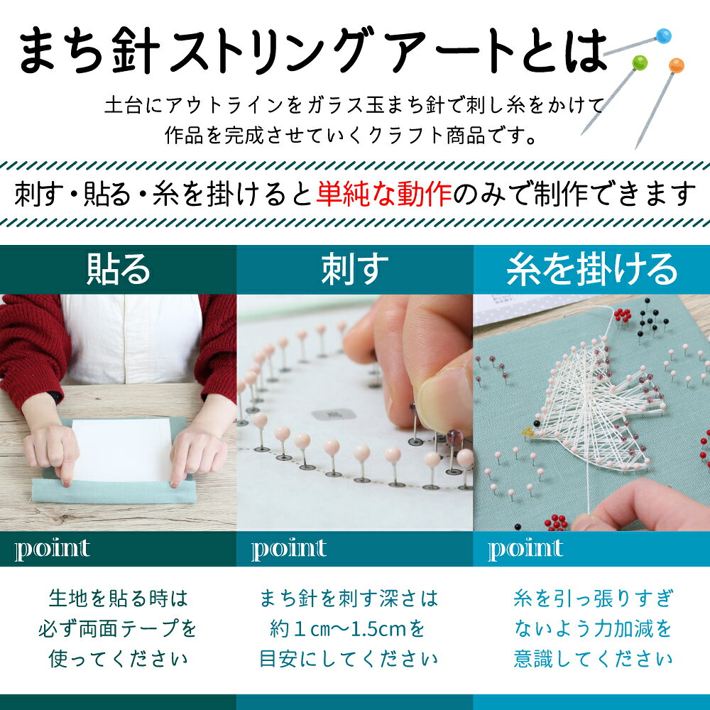 【最大30％offクーポン有/楽天1位】手芸キット 工作キット クラフトキット 北欧 子供 小学生 大人 簡単 フォトフレーム インテリア リラックス 工作 親子体験 知育 学習【公式】まち針ストリングアート「花束の贈り物」 TUKUMO tukumo-style-10000002 手作り 雑貨のお店 ツクモスタイル サンプル画像2