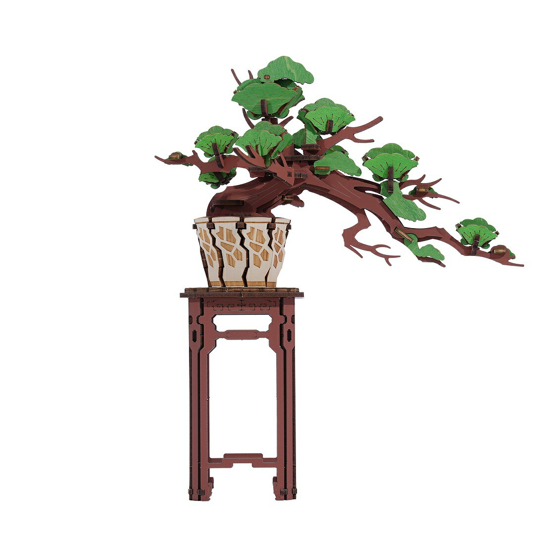 枯れない盆栽!【公式】つくるんです「松 盆栽」TG510/あんしん日本語・英語説明書&日本国内サポート付 3Dウッドパズル 手作り 小学生 工作 おうち時間 ...