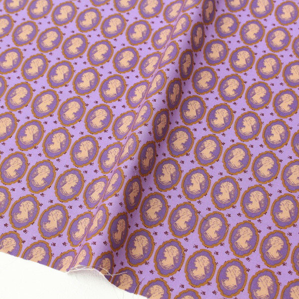 輸入生地 生地 パープル地 ブローチ FreeSpirit フリースピリット USAプリント (最低単位30cm〜10cm単..