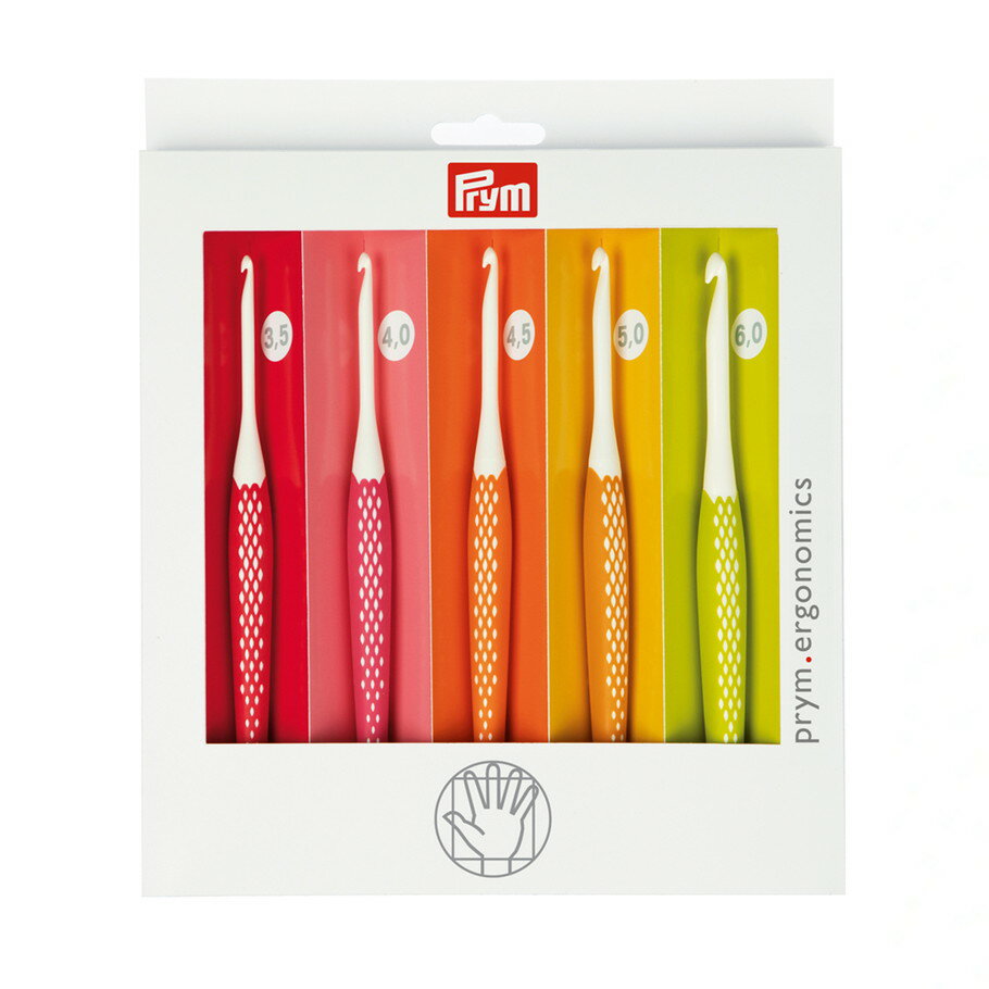 エルゴノミック かぎ針セット （3.5/4.0/4.5/5.0/6.0mm）5本セット/各1本入 PRM218440 Prym プリムのサムネイル
