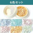 レジン ネイル ジェルネイル ラメ オパールラメパウダー 6色セット