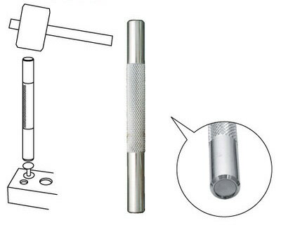 カシメ打ち棒 小・中サイズ(小カシメ対応、頭径6〜7mm)