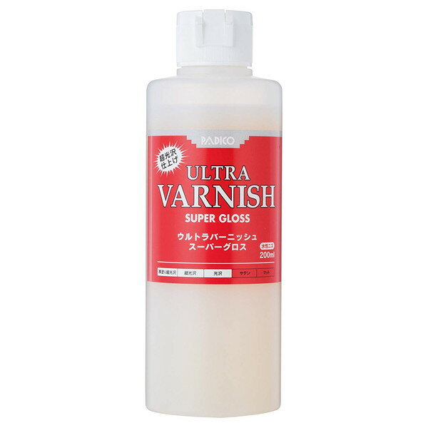 ニス ホビー用コート剤 ウルトラバーニッシュスーパーグロス パジコ 200cc 粘土ニス ねんど作品 自由工作 夏休み 親子ねんど 親子工作 図工 粘土遊び お...