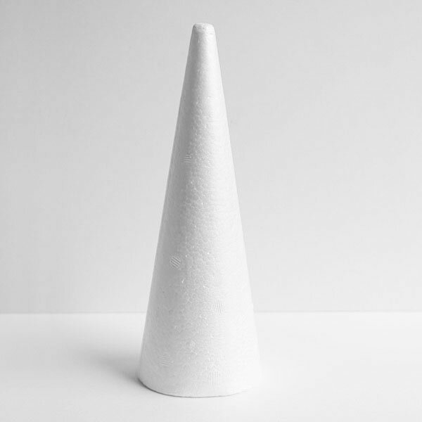 円すい型スチロール芯 円錐 直径 6.5cmx12cm (取り寄せ) スチロール芯 発泡スチロール スチロール 球素..
