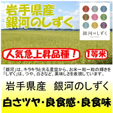 岩手県産　銀河のしずく令和元年産1等米・特A米10kg