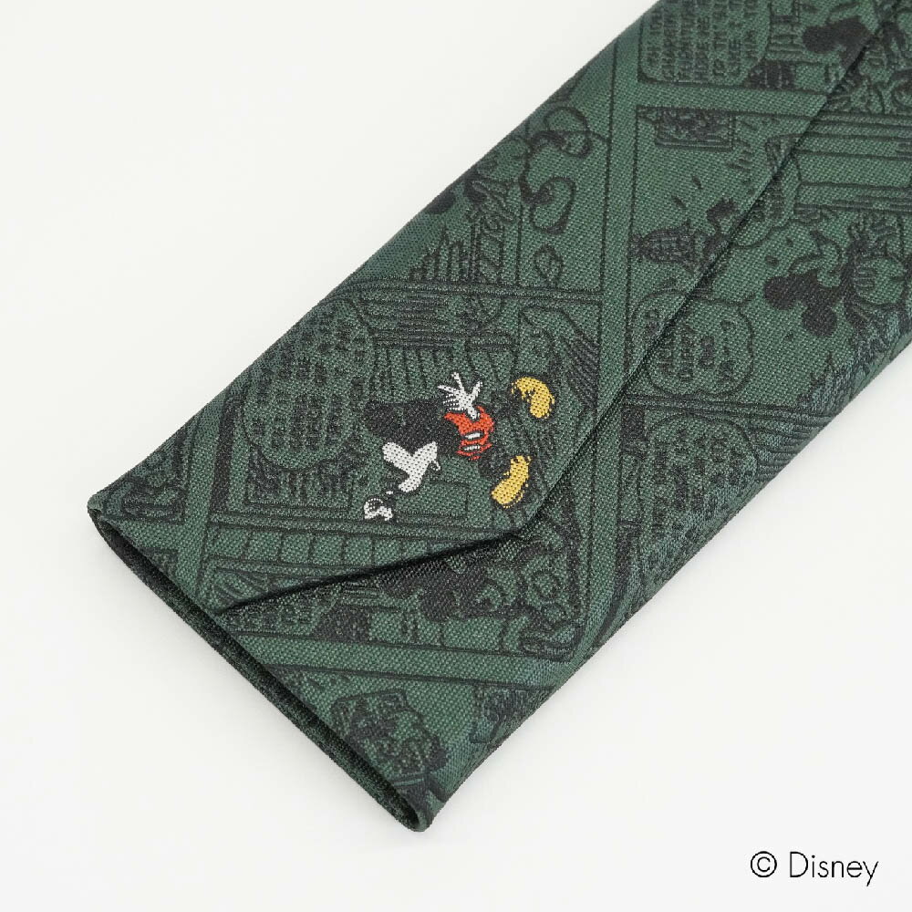 メガネケース DISNEY ディズニー ミッキー コミック柄 緑 ブランド キャラクター折りたたみ マルチ 持..