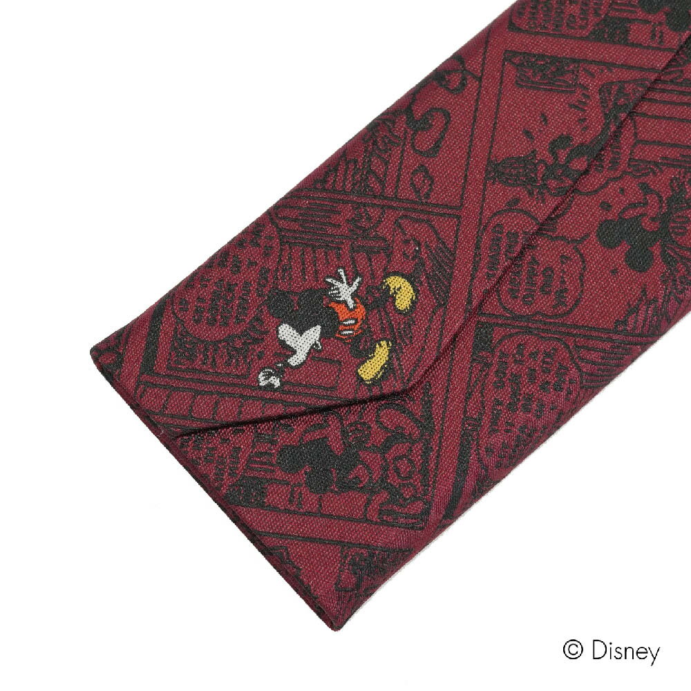 メガネケース DISNEY ディズニー ミッキー コミック柄 赤 ブランド キャラクター折りたたみ マルチ 持..