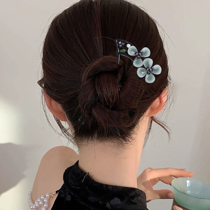 留袖 髪飾り かんざし バチ簪 普段使い 花 結婚式 黒留袖 着物 ヘアーアクセ 和装 ヘアアレンジ ウエディング ブライダル 成人式 発表会 パーティー 簪 卒業式 振袖 花嫁 浴衣 婚礼 ブラック ゴールド
