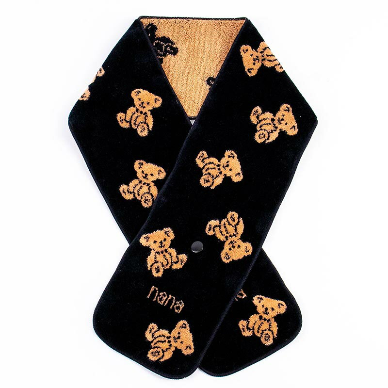 【送料込み】マフラー　横浜ナナ　湘南ナナ　 NANA　ボタン付きナロータオルマフラー　ナナベア柄　ク..