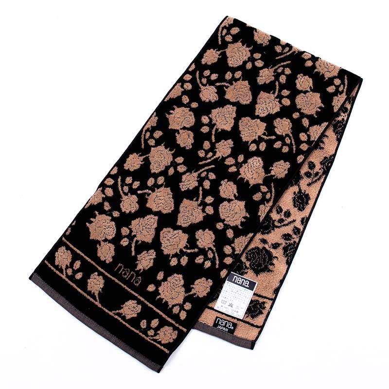 【送料無料】タオル　横浜ナナ　湘南ナナ　NANA　フェイスタオル ハーフ　ローズ2　クロベージュ　nn-fth11-E