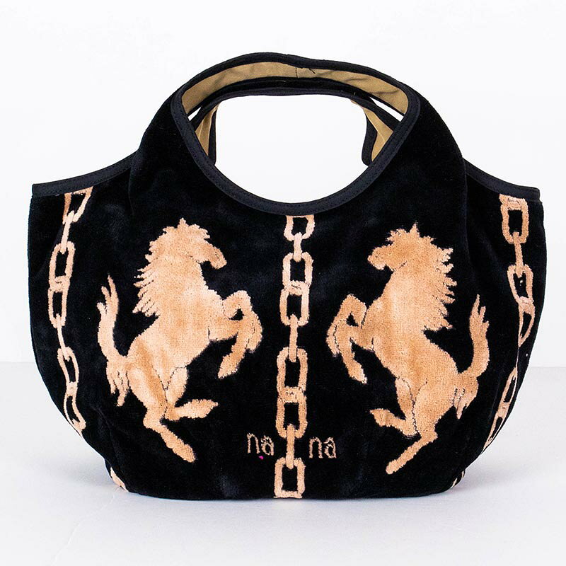 【送料込み】バッグ　横浜ナナ　湘南ナナ　NANA　Kバッグ　ホース柄　クロベージュ　nn-k51