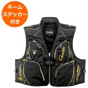アルテマシールド鮎ベストGM2330 黒金・Lサイズ がまかつ がま鮎 ネームステッカー付き 非売品ポロシャツ